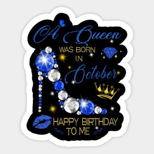 October Queen Birthday Sticker